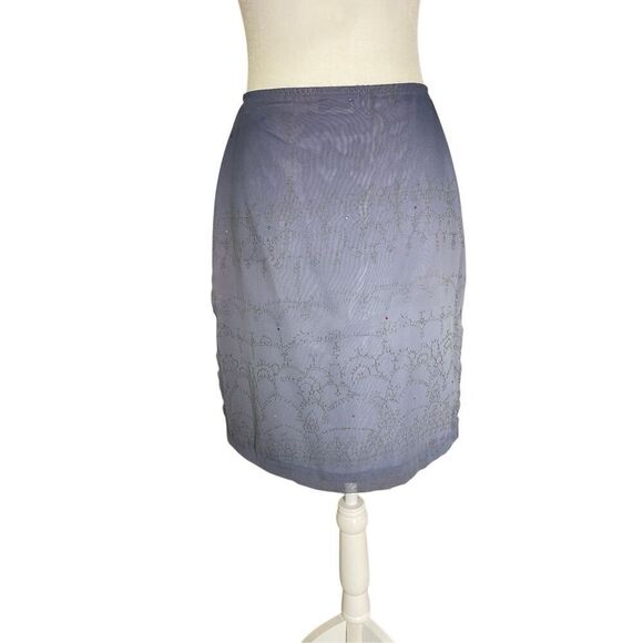 Wrapper Lavender Beaded Mesh Skirt – Size 9/10 – Made in USA - Picture 1 of 7